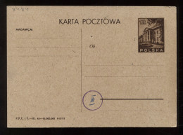 Poland 1Zl Brown Unused Stationery Card__(8484) - Ganzsachen