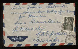 Poland 1949 Gdynia Air Mail Cover To USA__(8395) - Airplanes