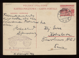 Poland 1939 Koscian Stationery Card To Denmark__(8455) - Ganzsachen