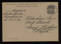 Poland 1933 Częstochowa Stationery Card__(9967) - Postwaardestukken