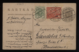 Poland 1922 Leszno Stationery Card To Germany__(9969) - Ganzsachen