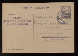 Poland 1927 Krolewska Huta Stationery Card To Krakow__(8467) - Ganzsachen