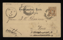 Poland 1885 Stanislau Stationery Card To Wien__(9976) - Postwaardestukken