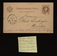 Poland 1878 Przemysl Stationery Card To Biala__(10930) - Ganzsachen