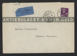 Norway 1935 Oslo Air Mail Cover To Finland__(12278) - Briefe U. Dokumente