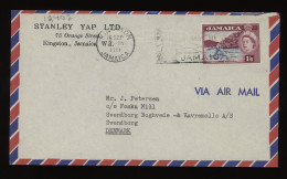 Jamaica 1961 Kingston Air Mail Cover To Denmark__(12407) - Giamaica (...-1961)