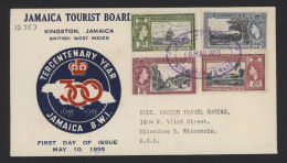 Jamaica 1955 FDC Cover To USA__(12353) - Jamaica (...-1961)