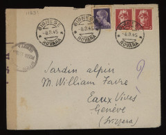 Italy 1945 Gignese Censored Cover To Switzerland__(11291) - Marcofilie