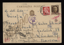 Italy 1943 Tione Di Trento Stationery Card To Munchen__(11356) - Entiers Postaux