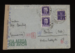 Italy 1942 Milano Censored Air Mail Cover To Berlin__(11187) - Airmail