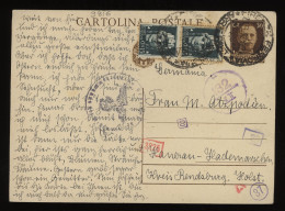 Italy 1942 Firenze Censored Stationery Card__(9816) - Ganzsachen