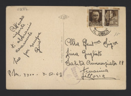 Italy 1942 Censored Postcard To Littoria__(11277) - Storia Postale