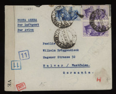 Italy 1941 Trieste Censored Air Mail Cover To Germany__(11231) - Posta Aerea