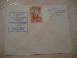 HABANA Farola Del Morro Lighthouse Phare 1949 FDC Cancel Slight Damaged Cover America - Fari