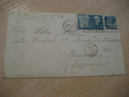 HABANA 1941 To Barcelona Spain Censored Censor Finlay Yellow Fever Health Sante Cancel Cover America - Malattie