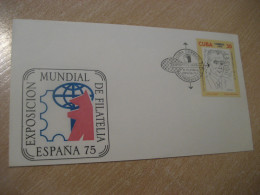 MADRID 1975 World Exposition Paz Peace F. Julidt Curie Cancel Cover America - Storia Postale
