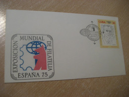 MADRID 1975 World Exposition Paz Peace F. Julidt Curie Cancel Cover America - Covers & Documents