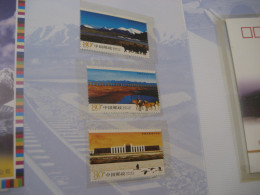 2006 CHINA TIBET Qinghai Railway Opening To Traffic 3 Stamp + Bloc + 2 Cancel Cover Train Railroad Chine Document Folder - Storia Postale