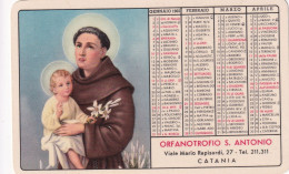 Calendarietto - Orfanotrofio S.antonio - Catania - Anno 1965 - Tamaño Pequeño : 1961-70