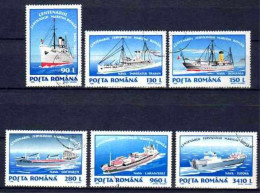 Roumanie 1995 Bateaux (55) Yvert N° 4251 à 4256 Oblitérés Used - Used Stamps