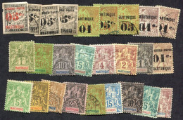 Colonie Française, Martinique Petit Lot De Classiques Neufs & Oblitérés Un Peu Touchés - Used Stamps