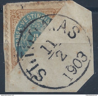 1873-79 ANTILLE DANESI, Yv. N° 7a USATO SU FRAMMENTO - Sonstige - Amerika