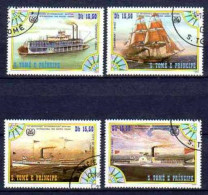 Saint Thomas Et Prince 1984 Bateaux (65) Yvert N° 810 à 813 Oblitérés Used - Sao Tomé E Principe