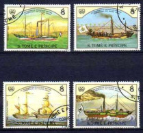 Saint Thomas Et Prince 1984 Bateaux (66) Yvert N° 806 à 809 Oblitérés Used - Sao Tome And Principe