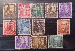 Regno 1938 439-446, 448 Proclamazione Dell'Impero 9 Valori Usati Con 5L + 3 Posta Aerea - Oblitérés