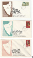 1967- 68 GAZA Illus Kan Younis, Gabalya, Bani Suheila 3 COVERS PALESTINE  Israel Stamps Cover - Storia Postale