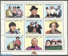 Mozambique 1999 The Three Stooges 9v M/s, Mint NH, Performance Art - Movie Stars - Acteurs