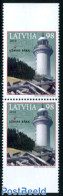 Latvia 2010 Uzavas Lighthouse, Booklet Pair, Mint NH, Various - Lighthouses & Safety At Sea - Maps - Leuchttürme