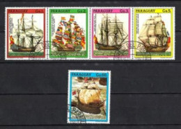 Paraguay 1987 Bateaux Voiliers (80) Yvert N° 2295 à 2299 Oblitérés Used - Paraguay