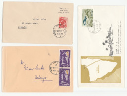 1956 - 67, 3 X GAZA  COVERS PALESTINE  Israel Stamps Cover - Covers & Documents