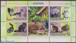 Guinea Bissau 2007 Cats 4v M/s, Mint NH, Nature - Cats - Guinea-Bissau