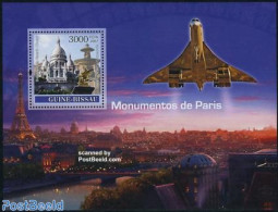 Guinea Bissau 2007 Paris Monuments S/s, Mint NH, Religion - Transport - Churches, Temples, Mosques, Synagogues - Conco.. - Churches & Cathedrals