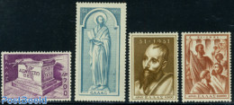 Greece 1951 Apostel Pauls Visit To Greece 4v, Mint NH, Religion - Religion - Neufs