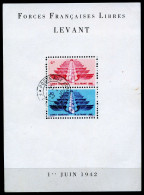 REF 087 > LEVANT < BLOC N° 1 Ø < Oblitéré Cachet Poste Aux Armées F.F.L. 6 Du 11-05-1942 < Ø Used Block - Gebraucht