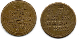 MA 31587 / OTL 25 Centimes TTB+ - Professionali / Di Società