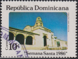 1986 Dominikanische Rep.° Mi:DO 1488, Sn:DO 967, Yt:DO 986, Sg:DO 1635, St. Carl Church, Churches Of Santo Domingo - Dominican Republic