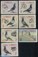 Cuba 1966 Pigeons 7v, Mint NH, Nature - Various - Birds - Maps - Pigeons - Nuevos