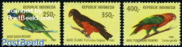 Indonesia 1980 Birds 3v (from S/s), Mint NH, Nature - Birds - Parrots - Indonesië