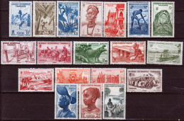 Africa Occidentale Francese 1947 Y.T.24/42 **/MNH VF/F - Ungebraucht