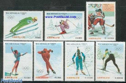 Nicaragua 1990 Olympic Winter Games 7v, Mint NH, Sport - Ice Hockey - Olympic Winter Games - Skating - Skiing - Hockey (Ice)