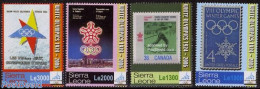 Sierra Leone 2006 Olympic Winter Games 4v, Mint NH, Sport - Olympic Winter Games - Skiing - Stamps On Stamps - Skiing