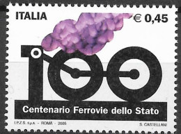 2005  Italien  Mi. 3029**MNH    100 Jahre Staatsbahnen. - 2001-10: Nieuw/plakker