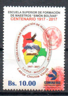 Bolivia 2018 ** CEFIBOL 2316 (2017 #2300) Simon Bolivar School. Quadruple Enabled "Bolivian Postal Agency". Condor - Bolivie