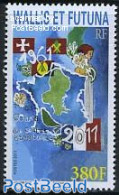 Wallis & Futuna 2011 50 Years Statute Territorial 1v, Mint NH, Various - Justice - Maps - Geografía