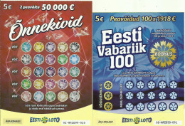 ESTONIE 2 TICKETS DE LOTERIE SPECIMEN - Billetes De Lotería