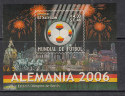 2006 El Salvador World Cup Football Germany Souvenir Sheet MNH - Salvador